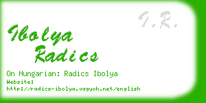 ibolya radics business card